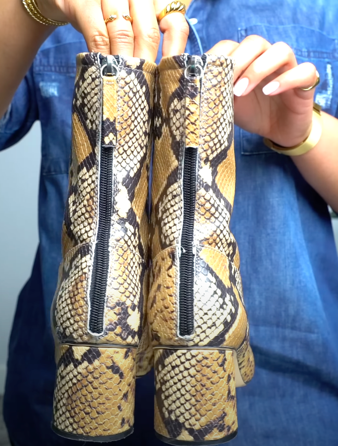 Zara Snake Boots - Size 8