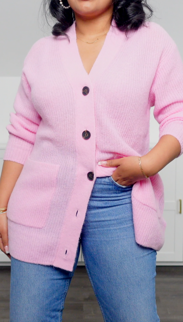 Everlane pink cardigan - Size Large