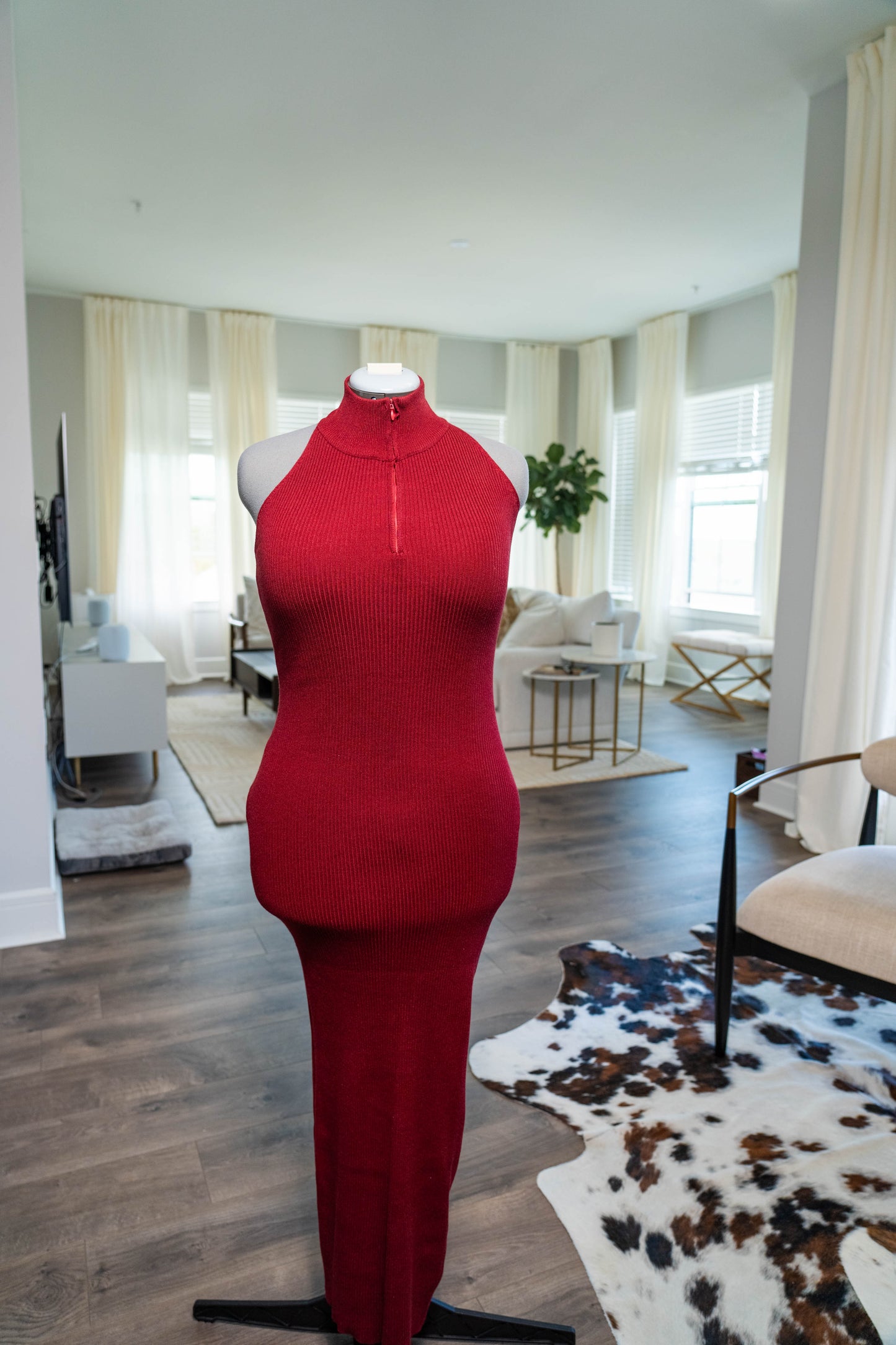 Petal & Pup Ribbed Knit Halter Dress