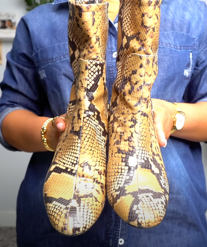 Zara Snake Boots - Size 8