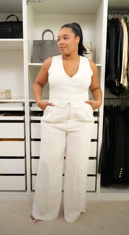 Lulus Linen Vest - XL