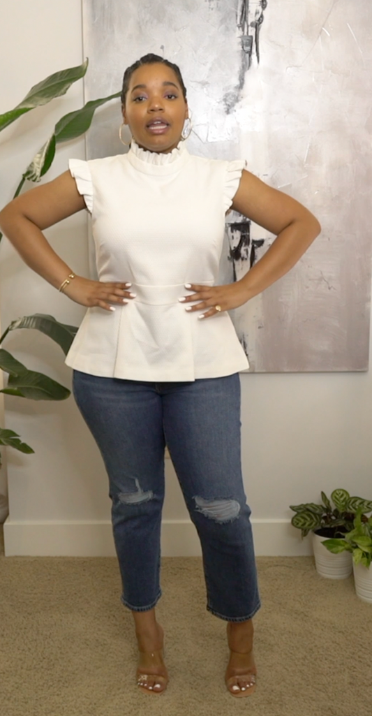 Ted baker peplum top - size 10/12 (size tag missing)