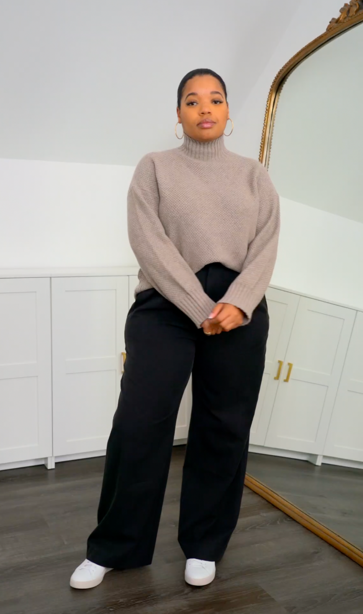 Everlane Cashmere Top (Taupe) - Size Large